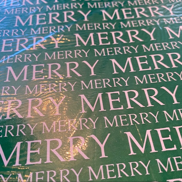Vintage Christmas wrapping paper polka dot green - Picture 6 of 6